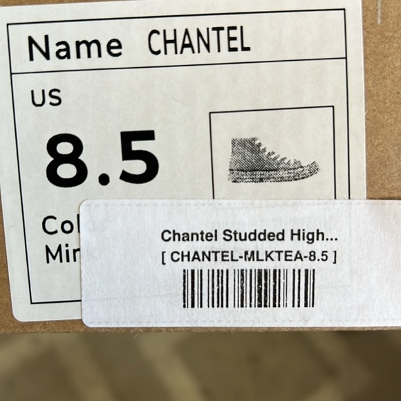 Three bird nest
CHANTEL STUDDED HIGH TOP SNEAKER in mocha size 8.5 - Picture 6 of 6